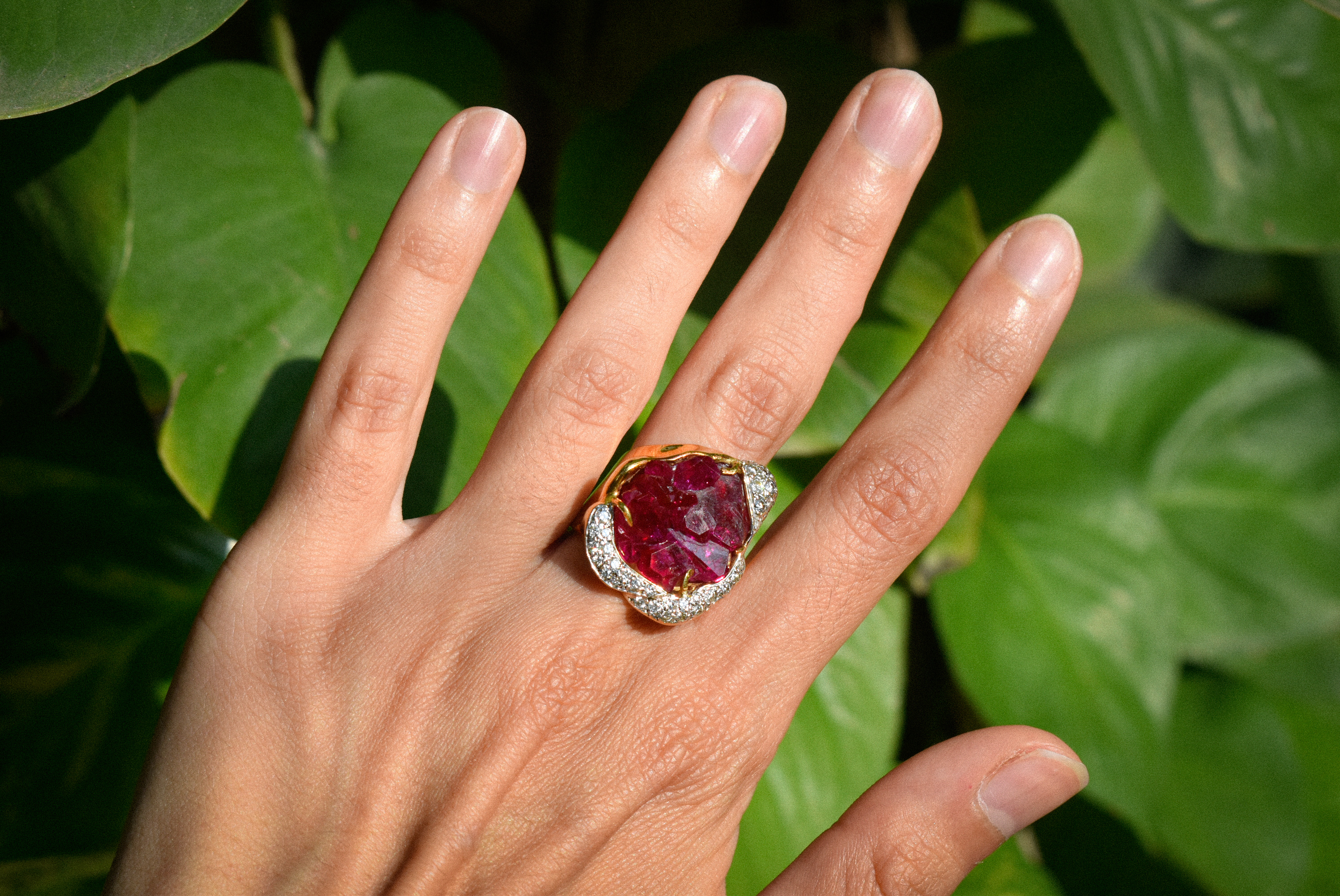 Uncut Ruby Ring